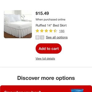 FULL SIZE BED SKIRT WHITE